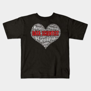 Data Scientist Heart Shape Word Cloud Computer Science product Kids T-Shirt